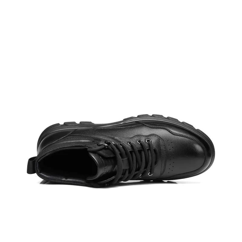 Strongman 3515 Men's Winter Warm Fur Shoes Sports Leather Shoes Travel Shoes Platform-2