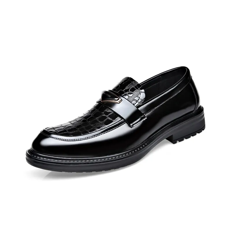 XIAOTOULANG Dress Shoes Men Low Top Black/Brown-2