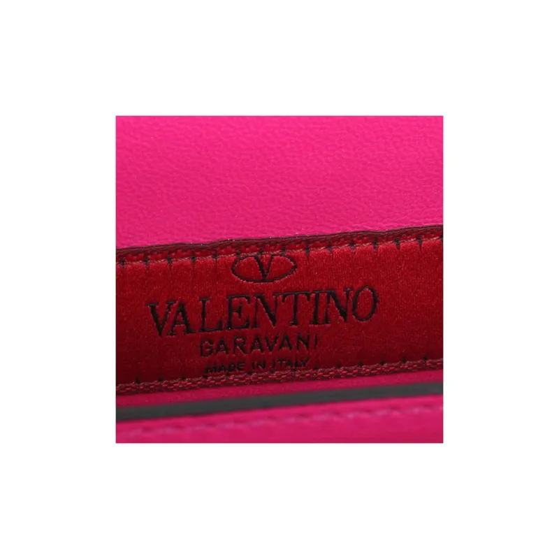 Valentino Genuine Leather Crossbody Bag Shoulder Bag Women's Pink-5