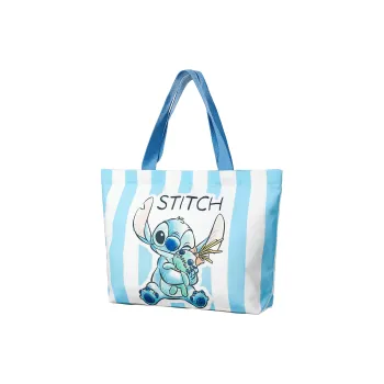 Disney Canvas Tote Bag Shopping Bag Canvas Bag Shoulder Bag Women's Blue Stripes