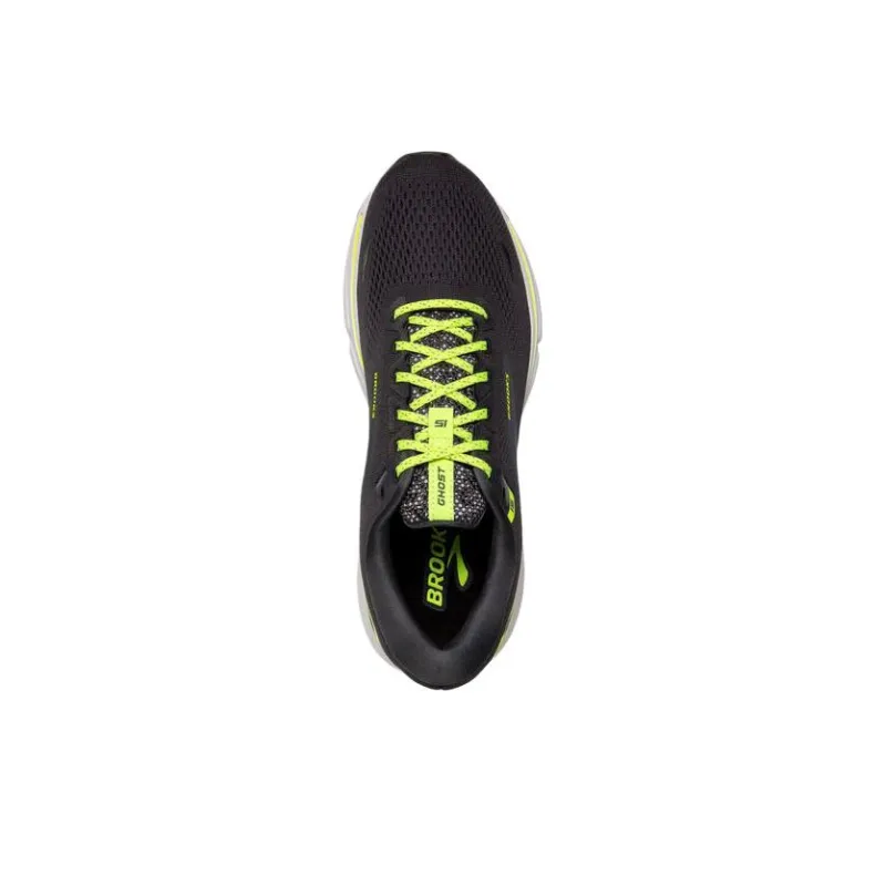 Brooks Ghost 15 Slip Resistant Shock Absorbers Low Top Running Shoes Women's Black Yellow-3