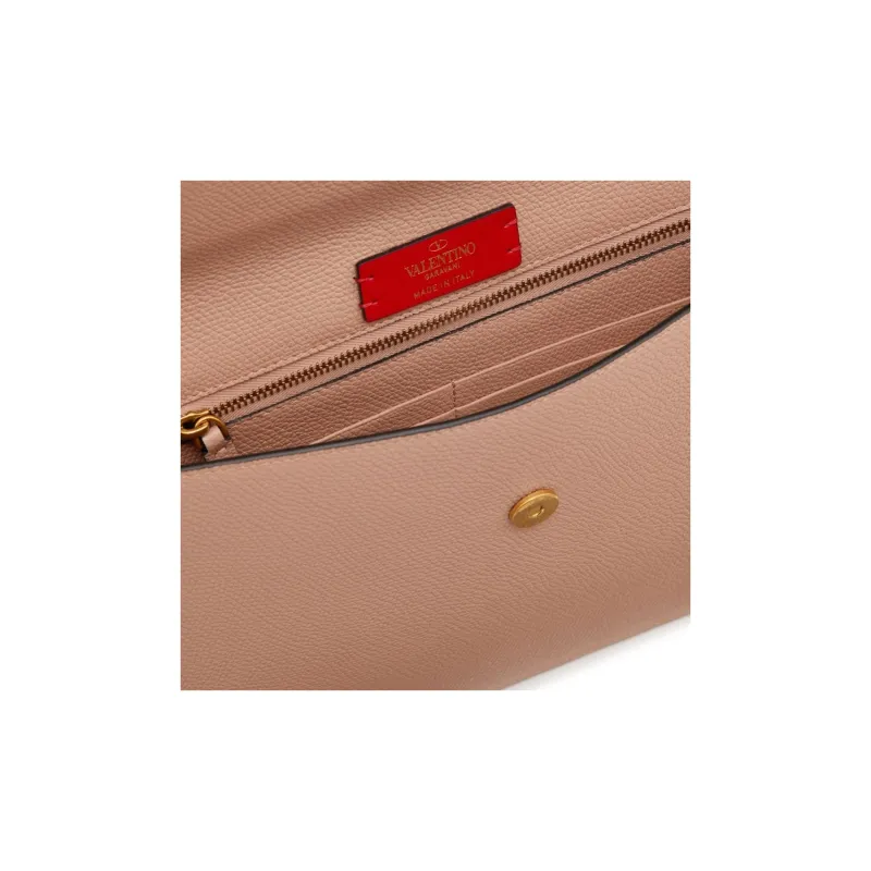 Valentino VSLING Calfskin Clutch Tubas Women's Umber-5