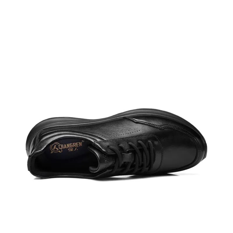 Strongman 3515 Sports Leather Shoes Men's Casual Running Shoes Genuine Leather Platform Trendy-2