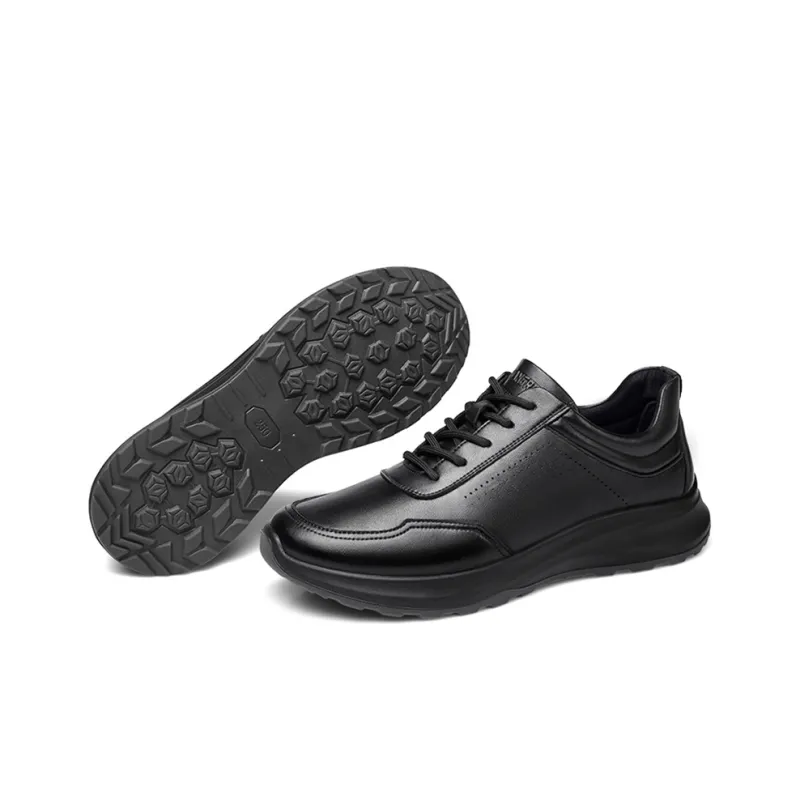 Strongman 3515 Sports Leather Shoes Men's Casual Running Shoes Genuine Leather Platform Trendy-4