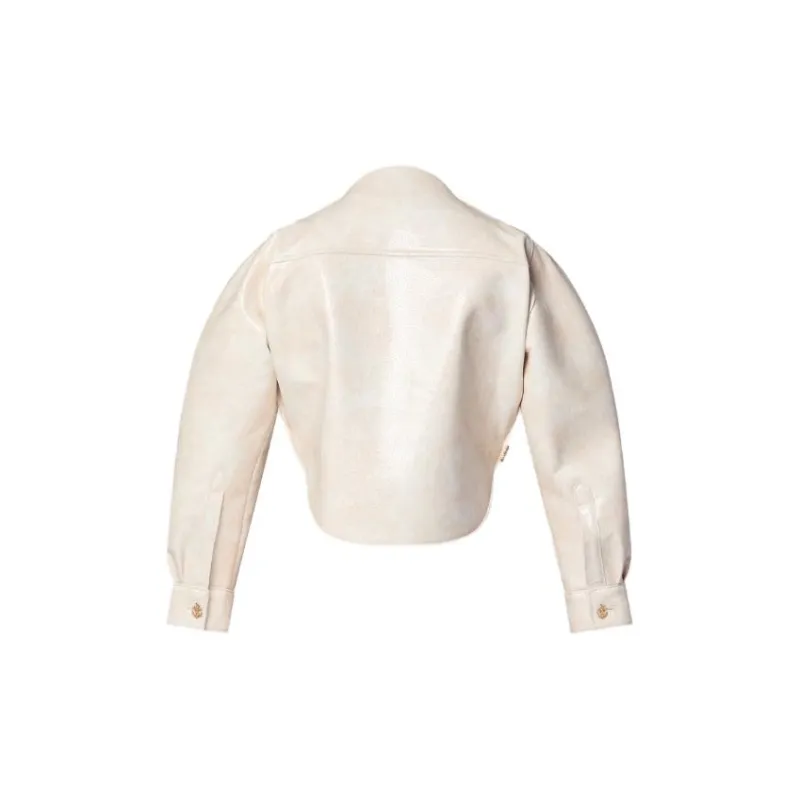 LOUIS VUITTON Long-Sleeved Shagreen Effect Circle Top-1