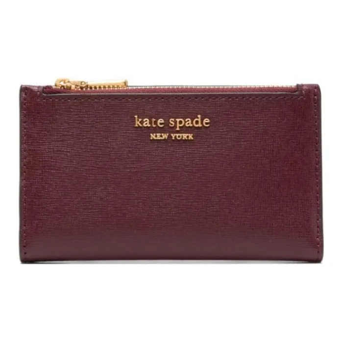 Kate Spade Leather Coin Purses Wallets Small Size Women's Burgundy-0