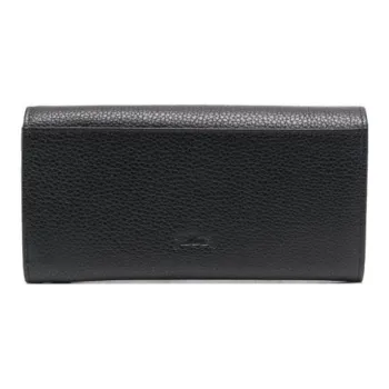 LONGCHAMP Le Foulonné Leather Wallet Women's Black