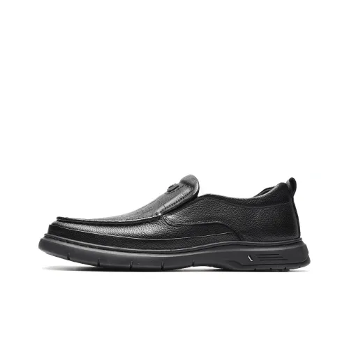 TRUMPPIPE Loafers Men Low-Top Black