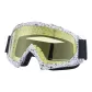 White Frame with Black Dot Design+Yellow Lens