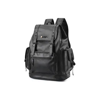 ONRF PVC Backpacks Laptop Bags Backpack Large Size Unisex Cool Black