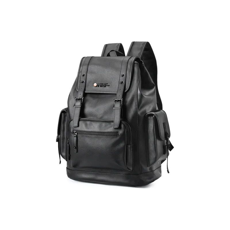 ONRF PVC Backpacks Laptop Bags Backpack Large Size Unisex Cool Black-0