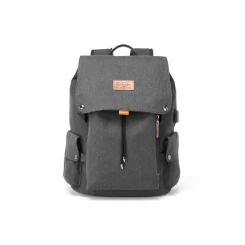 BOSTANTEN Fabric Travel Laptop Backpack Tubas Men's Gray