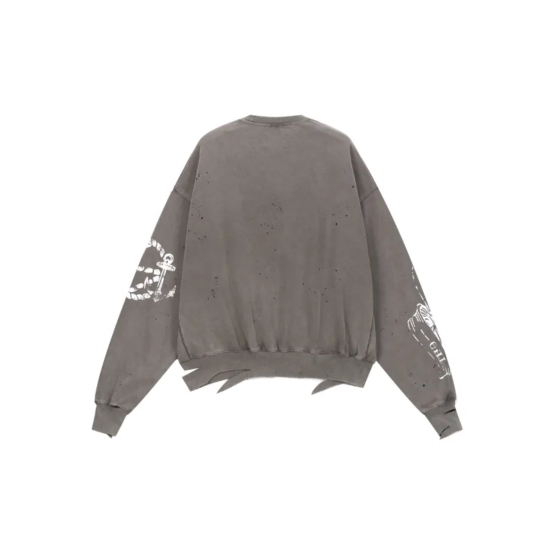 THE SALVAGES FASHION CLUB Sweatshirt Unisex Washed Gray-1