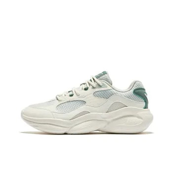 Erke Brocade Splendid Anti Slip Wear Resistant Low Top Casual Shoes Men's Light Gray Green Microcrystal White