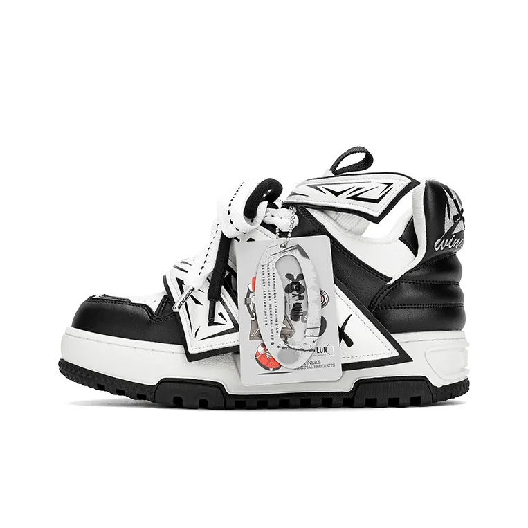 X·LUN Anti Slip Wear Resistant Mid Top Skateboard Shoes-1