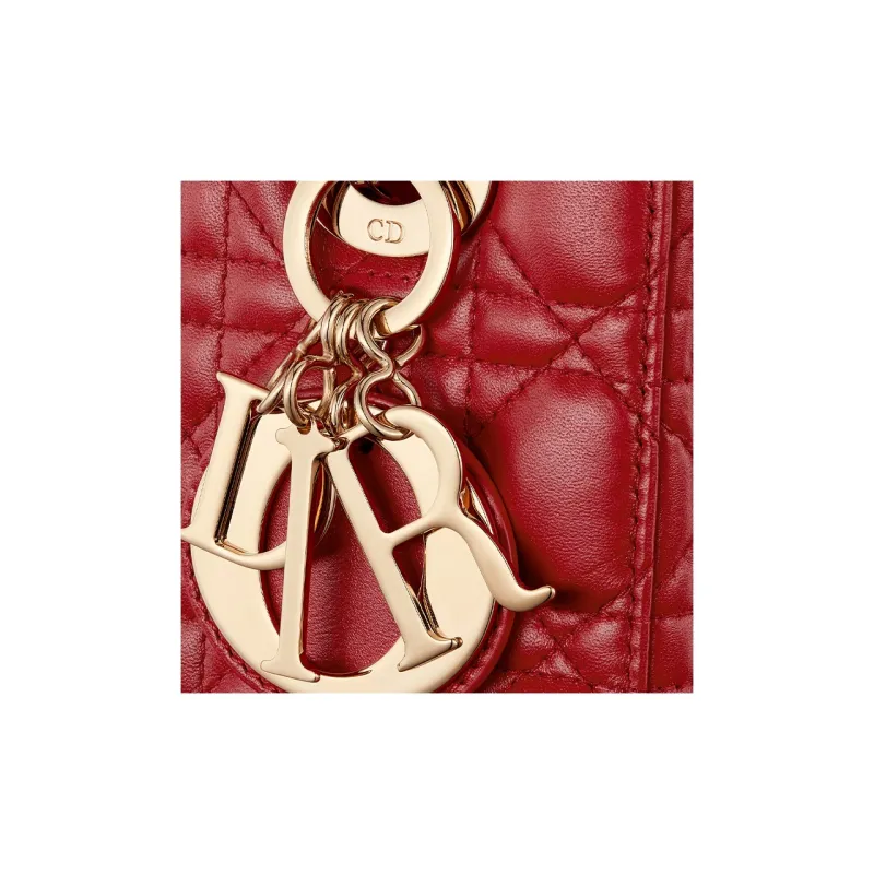 DIOR Lady DiorMy ABCDior Lambskin Shoulder Bag Crossbody Bag Handbag Small Size Women's Isolated Heather Red-4