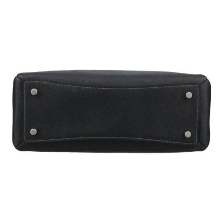 COACH Lillie Cross Grain Leather Shoulder Bag, Crossbody Bag, Handbag Mini Women's Black-3