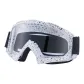 White Frame with Black Dot Design+Transparent Lens