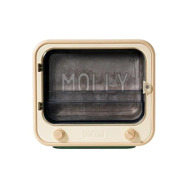 POP MART MOLLY Anniversary Sculpture Classic Return Collection, LED TV Display Case Model Accessories-0