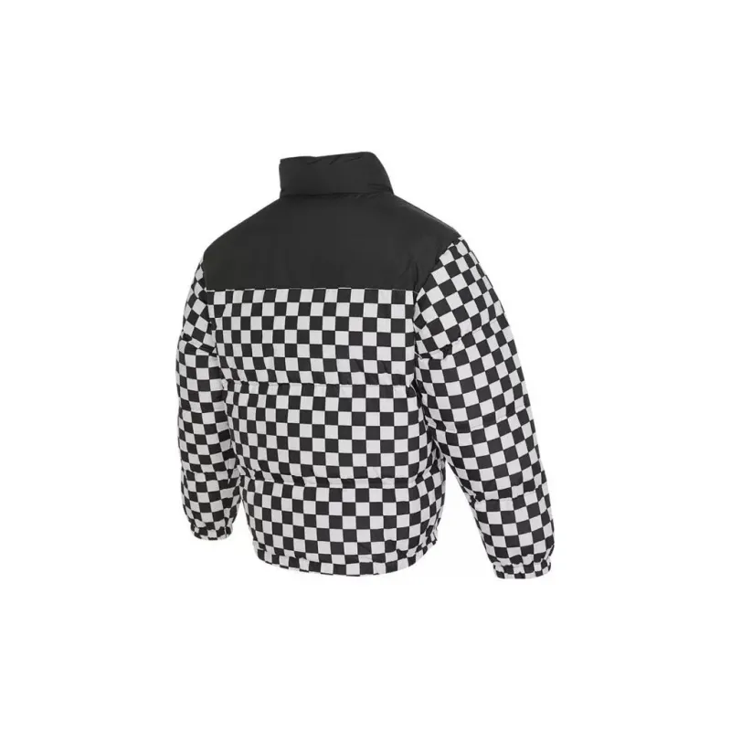 Vans Down Jackets Men Black White Plaid-1