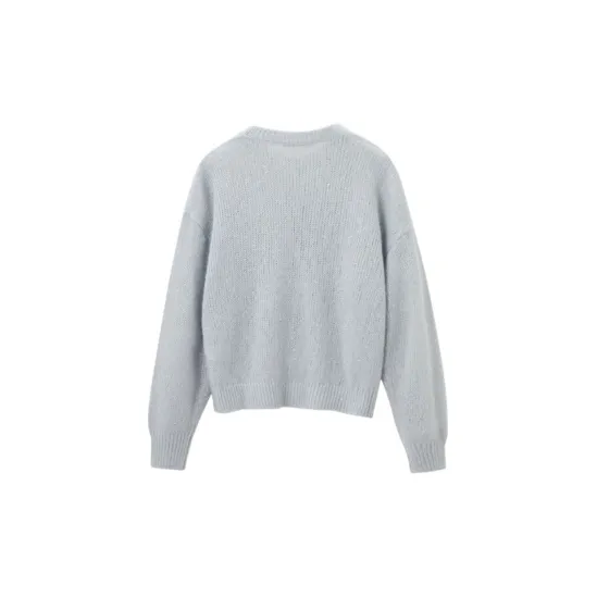 OVV Knitwear Women's Light Gray Heather Pattern B0-1
