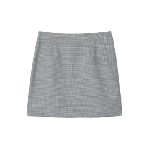 CLUB MONACO Casual Short Skirts Women's Gray Textured C3EGV