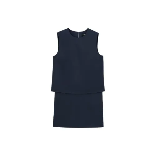 THEORY Sleeveless Dresses Women's Deep Sea Blue