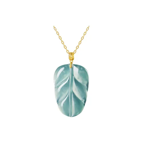 With The Heart Of The Jade Glutinous Jade Jadeite Necklaces Women's