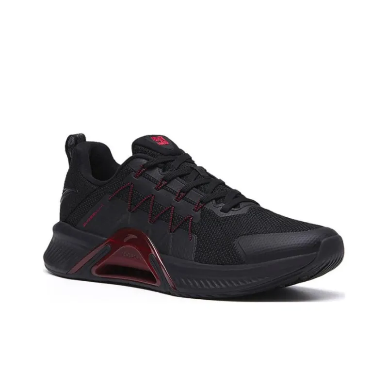 Anta Stable As A Mountain 2 Cushioning Anti Slip And Wear Resistant Low Top Training Shoes Men's Black Red-1