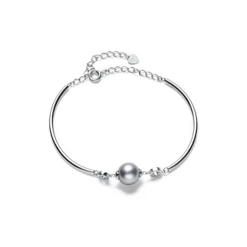 DARA Saltwater Pearl Bracelets Women's Platinum Gray