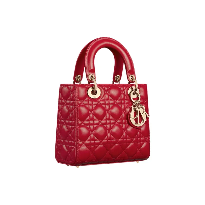 DIOR Lady DiorMy ABCDior Lambskin Shoulder Bag Crossbody Bag Handbag Small Size Women's Isolated Heather Red-1