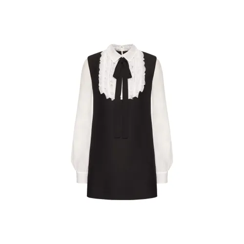 Valentino Long-Sleeved Dresses Women's Black/White