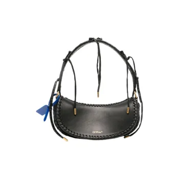 OFF-WHITE Braided-Trim Top Handle Bag
