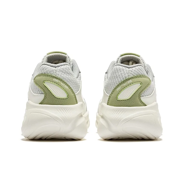 Erke Splendid Anti-Slip Wear-Resistant Low-Top Casual Shoes Men's Microcrystalline White Slate Gray-3