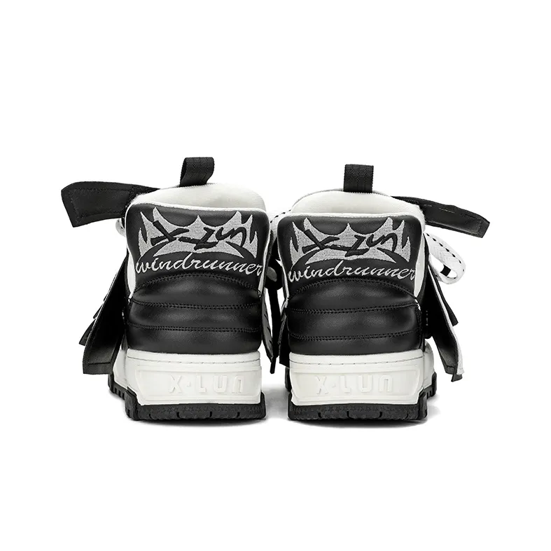 X·LUN Anti Slip Wear Resistant Mid Top Skateboard Shoes-5
