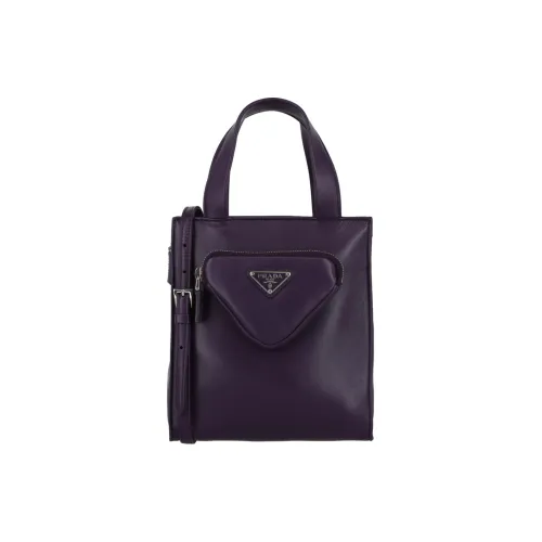 PRADA Calfskin Shoulder Bag Crossbody Bag Handbag Purple