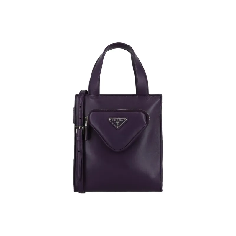 PRADA Calfskin Shoulder Bag Crossbody Bag Handbag Purple-0