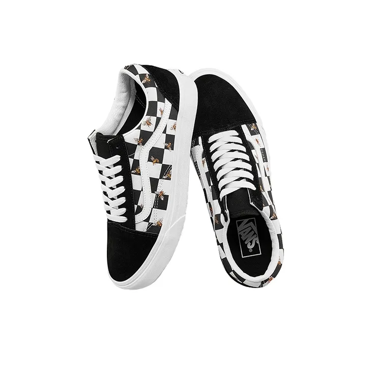 Vans Old Skool Unisex Low Top Sneakers Black/White-4