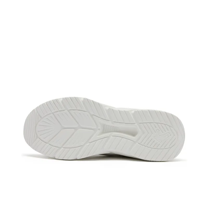 QIAODAN Cushioning Anti Slip And Wear Resistant Low Top Running Shoes Women's White Gray-4