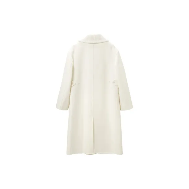 OVV Coats Women's Ecru Solid Color C1-1