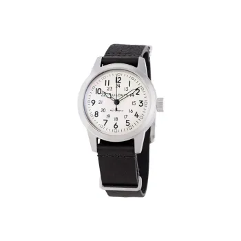 BULOVA Hacker Collection Wrist Watch Automatic Mechanical Movement Leather Watch Bands 38mm White Dial Men's Watches