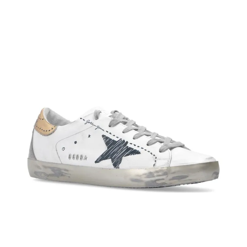 Golden Goose Super Star Stylish Skateboarding Shoes Women's White Vintage Version-2