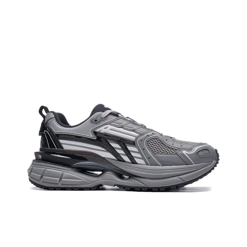 LiNing Comet 5 Cushioning Wear-Resistant Low-Top Casual Shoes Men's Gray Black-1