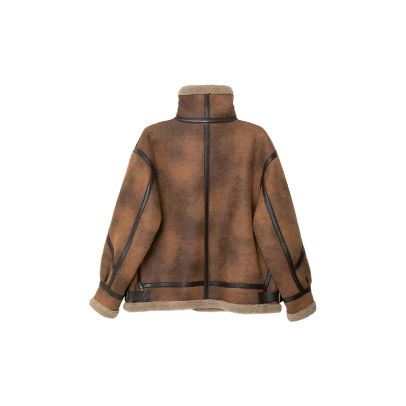 SUNSUNTOWN Leather Jackets Women's-1