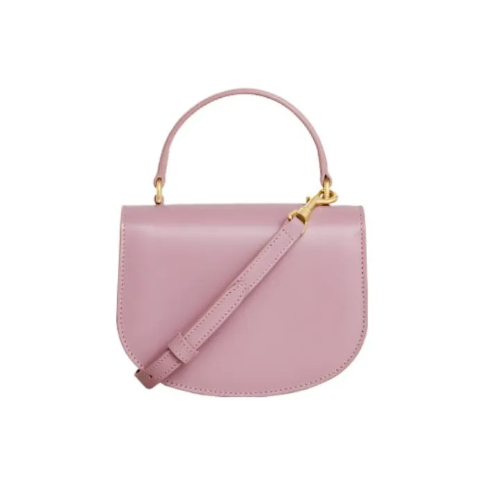CELINE BesaceClea Triomphe Cow Leather Shoulder Bag, Crossbody Bag, Handbag Mini Women's Petal Color-2