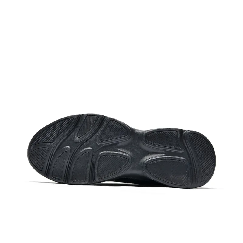 Binary Low Top Running Shoes Men's Black Red-4