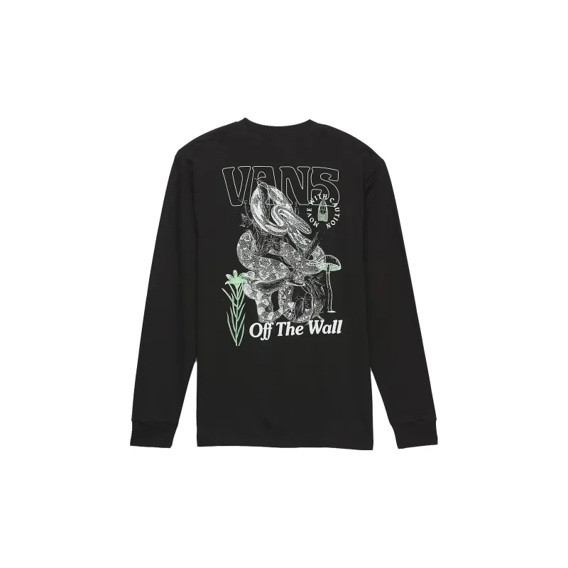 Vans Distorted Snake Long Sleeve T-Shirt T-Shirt Unisex Black-1