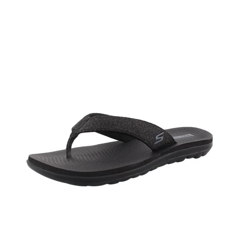 Skechers On The GO Fle Rubber Sole Flip Flops Women's Black-2