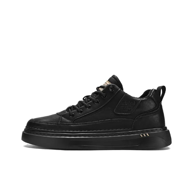 GONGLANGSHIJIA Anti Slip Wear Resistant Mid Top Skateboard Shoes Men's-0