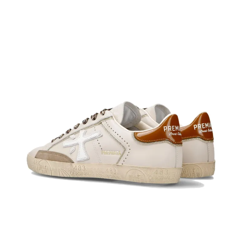PREMIATA Low-Top Skateboard Shoes Women's White Gray-3